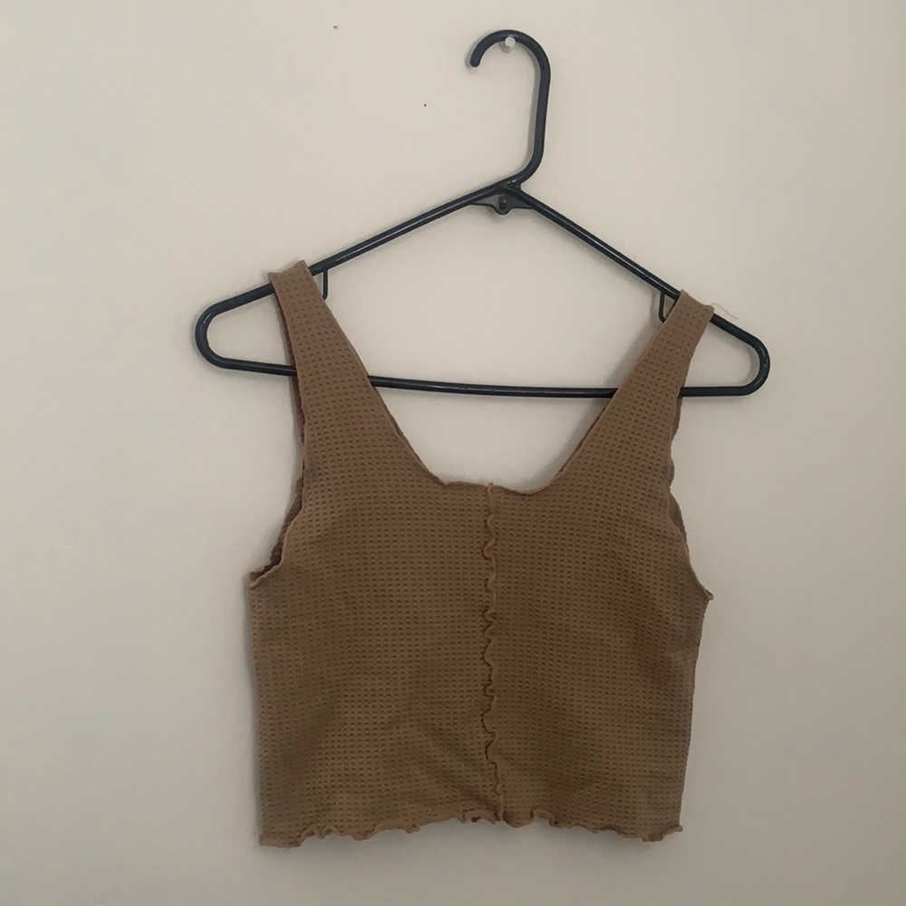 brown crop top from forever 21 size L